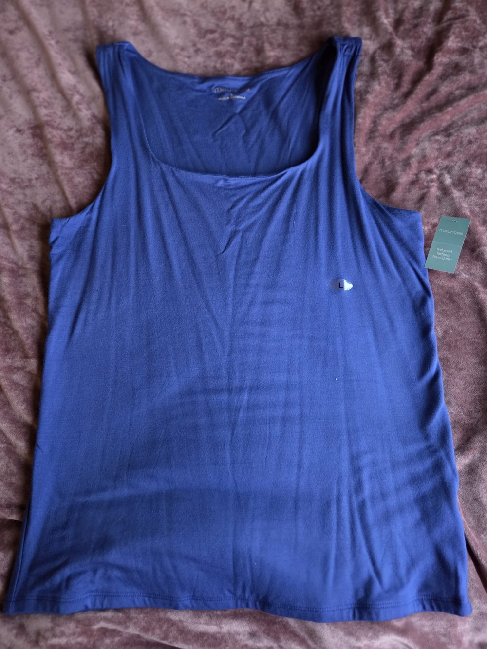 New! Maurices Blue Scoop Neck Tank Top